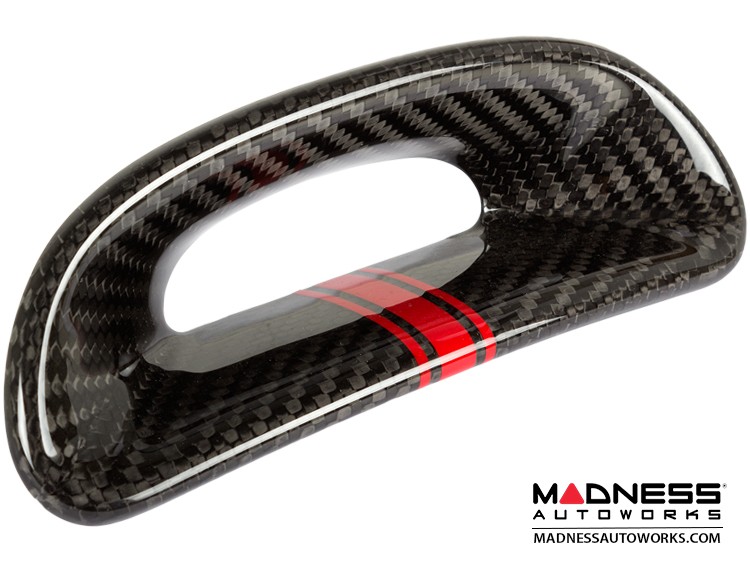 FIAT 500 ABARTH Headrest Inserts Carbon Fiber (4pc set) Red Racing